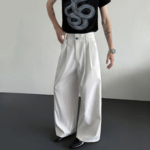 Load image into Gallery viewer, Wide-leg Jewel-embellished Draped Suit Trousers
