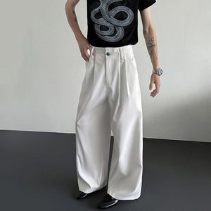 Wide-leg Jewel-embellished Draped Suit Trousers