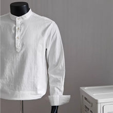 Load image into Gallery viewer, Solid Color Casual Loose Henley Collar Shirt
