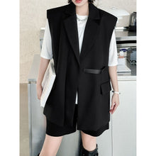 Load image into Gallery viewer, Womens Large Pocket Dropped Shoulder Sleeveless Blazer Vest
