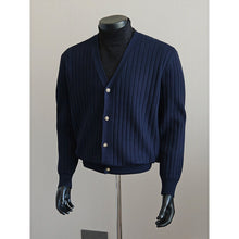 Load image into Gallery viewer, V-neck Striped Knit Cardigan
