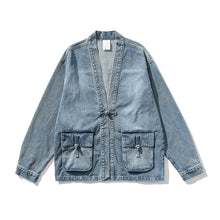 Load image into Gallery viewer, Denim Large Pocket Button Jacket
