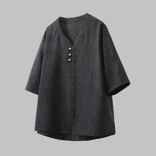 Load image into Gallery viewer, V-neck Thin Satin Shirt
