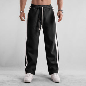 American Straight Striped Parallel Bar Sports Trousers