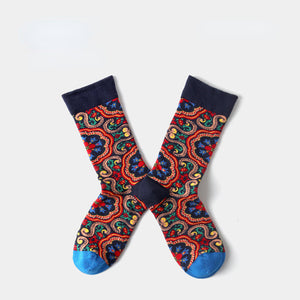 French Jacquard Oil Painting Socks