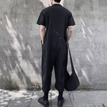 Load image into Gallery viewer, Men&#39;s Summer Black Loose Jumpsuit
