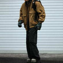 Load image into Gallery viewer, Retro Patchwork Loose-fitting Thick Collared Jacket
