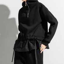 Load image into Gallery viewer, Pullover Faux Two-piece Patchwork Hoodie
