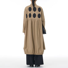 Load image into Gallery viewer, Loose Lapel Polka Dot Long Shirt Jacket
