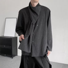 Load image into Gallery viewer, French Retro Scarf Casual Shirt
