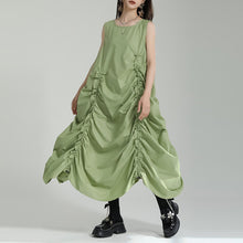 Load image into Gallery viewer, Pleated Irregular Loose Vest Dress
