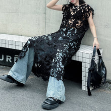 Load image into Gallery viewer, French Retro Hollow Lace Cover-up Dress
