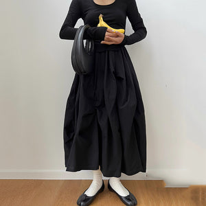A-line Fluffy Long Skirt
