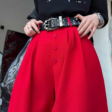 Load image into Gallery viewer, Scimitar Button Loose Casual Wide-leg Pants
