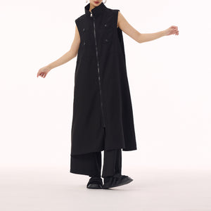Button Sleeveless Tank Dress