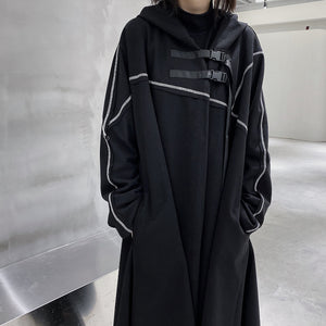 Irregular Hooded Long Sleeved Jacket