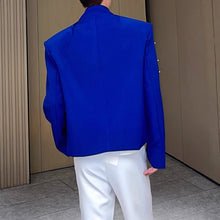 Load image into Gallery viewer, Heavily Beaded Diamond-encrusted Collarless Suit Jacket
