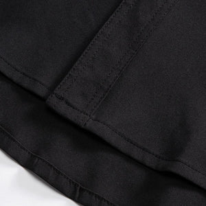 Button-down Loose Casual Black Shirt