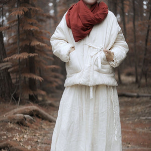 Double-sided Mulberry Silk Cotton Lace-up New Chinese-style Cotton Coat