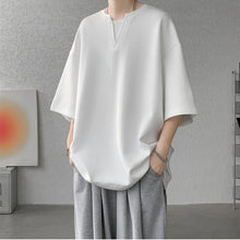 Load image into Gallery viewer, Fake Two-piece V-neck T-shirt
