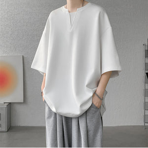 Fake Two-piece V-neck T-shirt