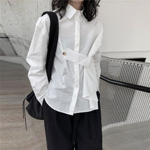Load image into Gallery viewer, Loose Asymmetrical Button Shirt
