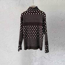 Load image into Gallery viewer, Ink-wash Polka Dot Turtleneck Pleated Base Layer Top
