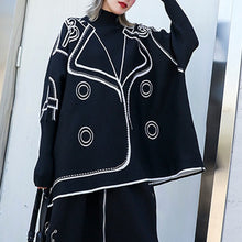 Load image into Gallery viewer, Reversible Turtleneck Pullover Loose Sweater
