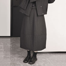 Load image into Gallery viewer, Winter French Striped Straight Cotton Skirt
