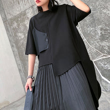 Load image into Gallery viewer, Japanese Casual Two-piece Irregular Short-sleeved Pleated Skirt
