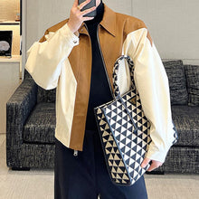 Load image into Gallery viewer, Retro Contrast Lapel Silhouette Jacket

