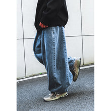 Load image into Gallery viewer, Japanese Retro Wide-leg Loose Denim Harem Pants
