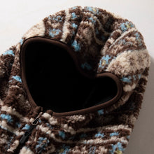 Load image into Gallery viewer, Retro Jacquard Faux Lamb Wool Hooded Jacket
