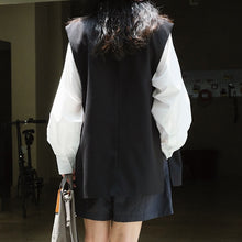 Load image into Gallery viewer, V-neck Oblique Button Loose Suit Vest
