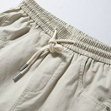 Load image into Gallery viewer, Retro Elastic Waist Loose Straight Leg Shorts
