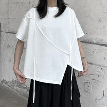 Load image into Gallery viewer, Japanese Style Irregular Round Neck Loose T-shirt
