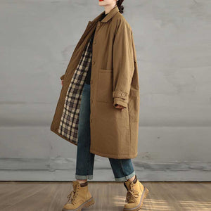 Mid-length Loose Pocket Coat