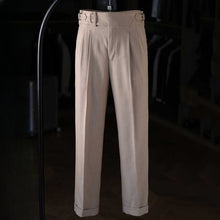 Load image into Gallery viewer, Italian Casual Paris Buckle Straight Business Trousers
