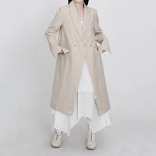 Load image into Gallery viewer, Dark Single-breasted Mid-length Suit Jacket
