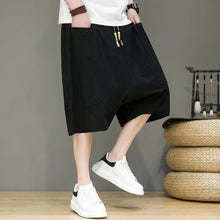 Load image into Gallery viewer, Linen Loose-fitting Low-rise Baggy Casual Shorts
