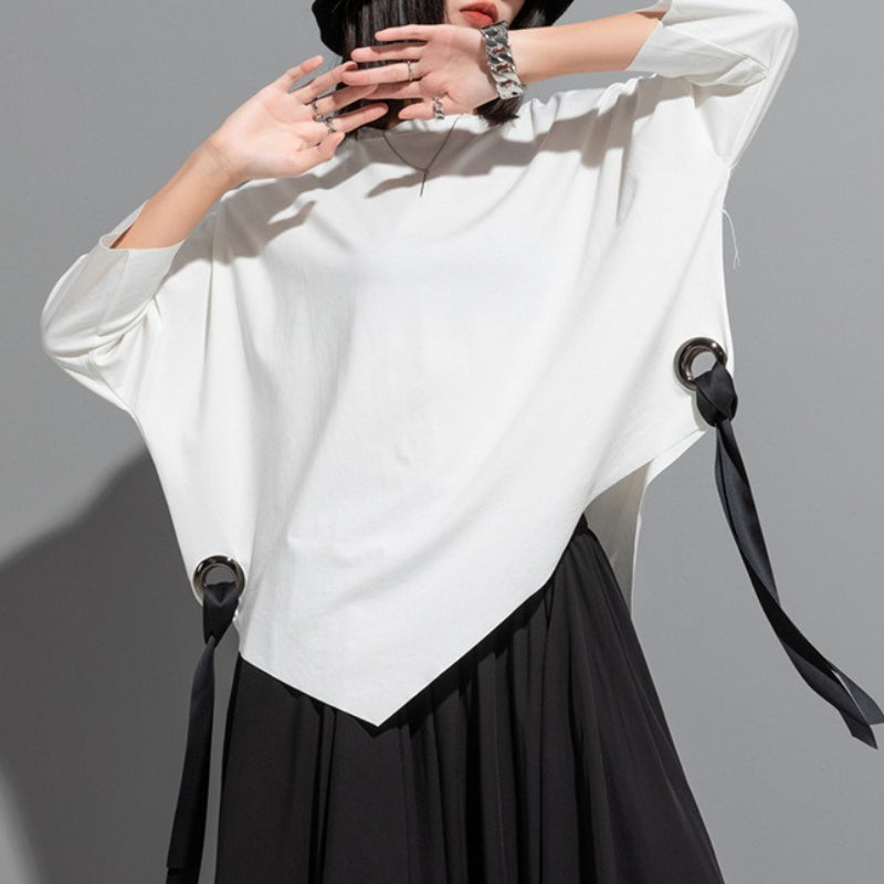 Casual Batwing Sleeve Web Shirt