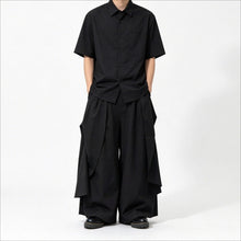 Load image into Gallery viewer, Japanese Loose Draped Casual Short Sleeve Shirt
