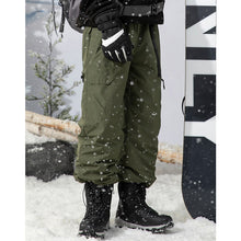Load image into Gallery viewer, Winter White Duck Down Softshell Waterproof Warm Ski Pants
