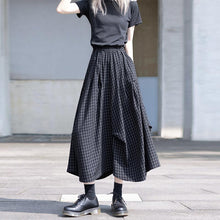 Load image into Gallery viewer, Irregular Plaid A-line Skirt
