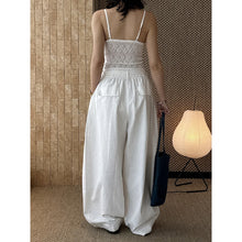 Load image into Gallery viewer, Women's High-waisted Pleated Belted Wide-leg Casual Trousers
