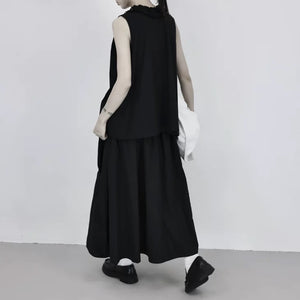 Loose-fitting Sleeveless Ruffled Shirt Vest