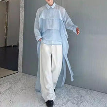 Load image into Gallery viewer, Long Ribbon Layered Loose Shirt
