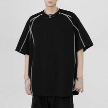Load image into Gallery viewer, American Deconstructed Patchwork Loose Casual T-shirt
