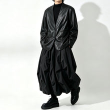 Load image into Gallery viewer, Japanese Loose PU Leather Blazer Jacket

