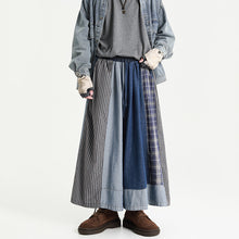 Load image into Gallery viewer, Retro Denim Patchwork Casual Distressed Drape Culottes
